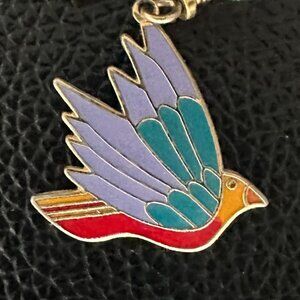 Laurel Burch "Celeste" design bird earrings